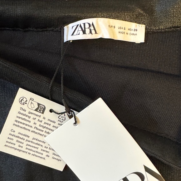 Zara Long Black Strapless Bodycon Dress - Picture 4 of 5